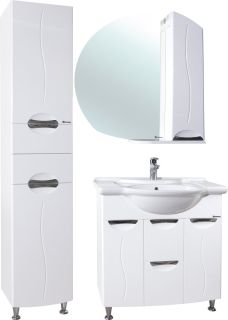 Зеркало-шкаф с подсветкой Bellezza Глория 85см правый белый 4619514001012