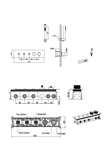 Встраиваемый смеситель для душа Boheme Fusion  Termo 131-SYS-BRB с термостатом  брашированная бронза