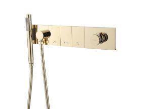 Встраиваемый смеситель для душа Boheme Zodiac 132-SYS-G золото