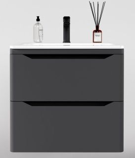 Тумба под раковину Style Line Марелла 70 Люкс Plus СС-00002409 серый матовый