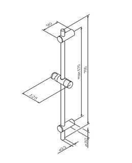Душевая штанга AM.PM Gem F0390000 Хром