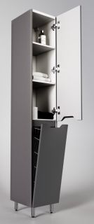 Пенал Style Line Марелла 30 Люкс Plus СС-00002420 с бельевой корзиной серый матовый