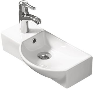 Раковина накладная SantiLine SL-2012R 45см правая белый