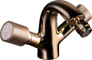 Смеситель для биде Boheme Royal Crystal золото 296-Royal/CRST