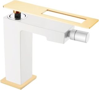 Смеситель для биде Boheme Q белый/золото 146-WG