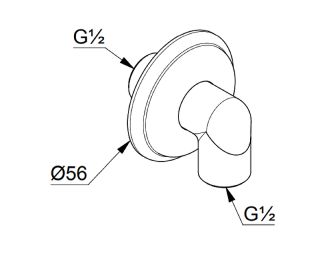 Шланговое соединение Kludi 1926 хром 1210105-00