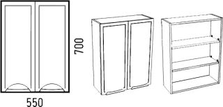 Шкаф Corozo Монро 55см белый SD-00000367