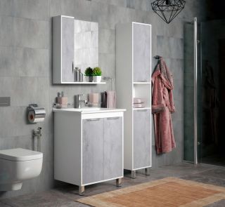 Тумба под раковину Corozo Чикаго 75см бетон SD-00000363