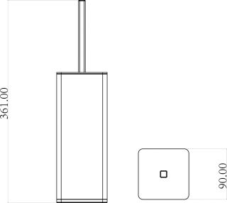 Щётка для туалета Boheme чёрный/хром 10949-В-CR