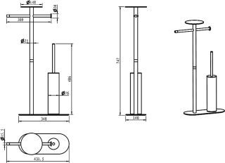 Стойка напольная Boheme хром 10953-CR
