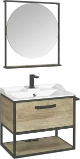 Тумба под раковину Акватон Лофт Фабрик 65см дуб эндгрейн 1A242301LTDU0