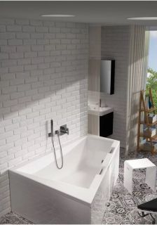 Акриловая ванна Riho Doppio B033001005 R 180x130см белый