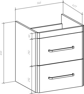 Тумба под раковину Bellezza Олимпия 60см белый 00000007283