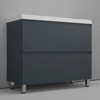 Тумба под раковину напольная Style Line Манхэттен ЛС-00002369 100 см графит