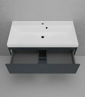 Тумба под раковину подвесная Style Line Манхэттен ЛС-00002360 80 см графит