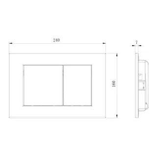 Клавиша смыва Boheme 650/2-MG золото матовое