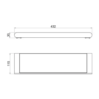 Полка Timo Saona 13072/13 никель матовый