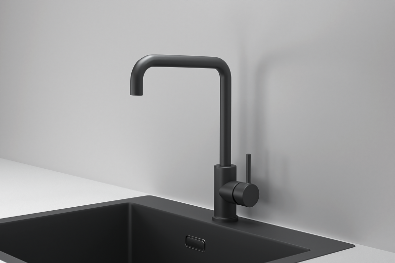 Смеситель для кухни Granula Kitchen Space 7110, ЧЕРНЫЙ МАТОВЫЙ