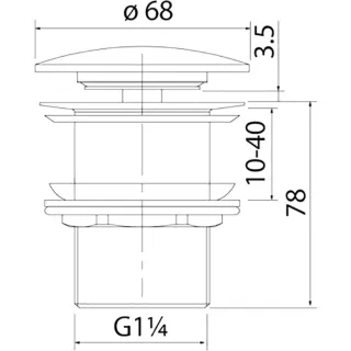 Донный клапан Milleau PD1MMT/OO без перелива матовый ментол