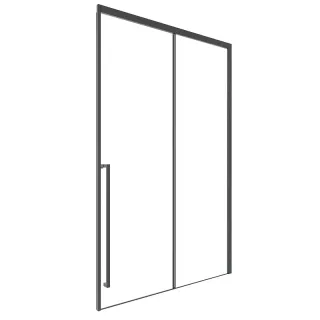 Душевая дверь в нишу Timo T57L 130 см левая чёрный