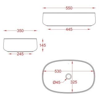 Раковина ArtCeram Cognac COL003 18 00 ombra cipro naturale 55 см