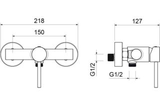 Смеситель для душа Aquatek Европа AQ1360MB черный