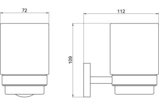 Стакан Aquatek Бетта AQ4617MB черный