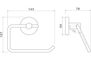 Бумагодержатель Aquatek Оберон AQ4218MB черный