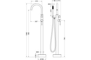 Смеситель для ванны Aquatek Европа AQ1345MB черный