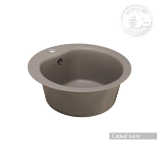 Мойка кухонная Акватон Мида 51 см серый шелк