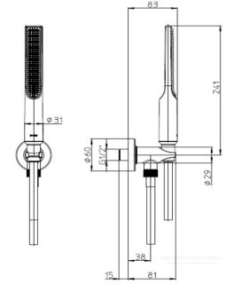 Душевая лейка Bossini Apice CE3004C.030 хром