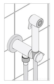 Гигиенический душ Bossini E37015.073 чёрный матовый