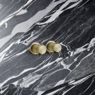 Встраиваемый смеситель для душа Gessi 316 54234.727 с термостатом брашированная латунь