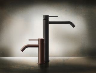 Смеситель для раковины Gessi Flessa 54002.707 чёрный брашированный