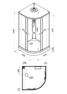 Душевая кабина Triton Ультра Щ0000061833 100x100 см профиль белый стекло прозрачное