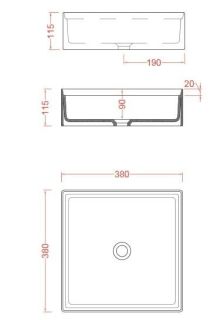 Раковина ArtCeram Scalino SCL001 05 00 arancio cammeo 38 см