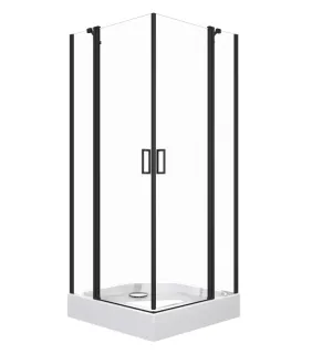 Душевой уголок Triton Тау Щ0000054038 90x90 см профиль чёрный стекло прозрачное