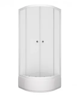 Душевой уголок Triton Вельвет Щ0000064625 80x80 см профиль белый стекло матовое