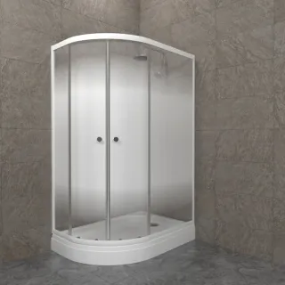 Душевая кабина Triton Коралл-Лайт Щ0000068950 правая 120x80 см профиль белый стекло градиент