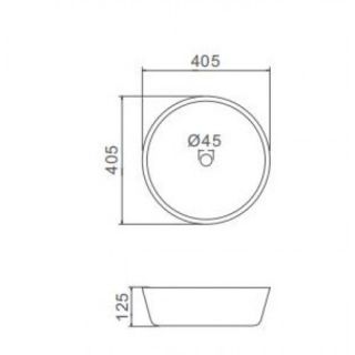Накладная раковина Gappo GT307 40 см белый