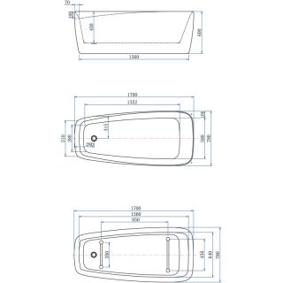 Акриловая ванна Aquanet Family Trend 260046 170x78 см