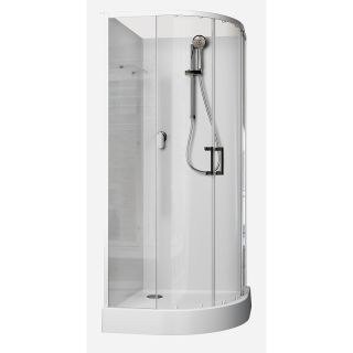 Душевая кабина Aquanet Passion EVO 281965 R 100x100 см профиль белый стекло прозрачное