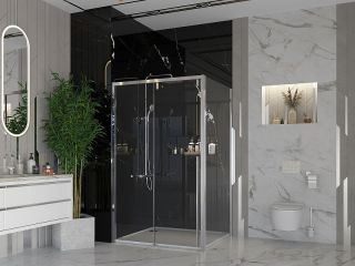 Душевой уголок Ambassador Intense 110021105IX-80IX 160x80см хром/прозрачное