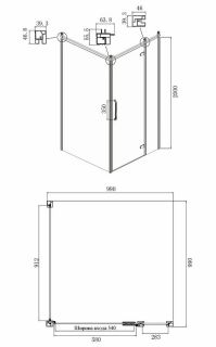 Душевой уголок Ambassador Royal 18015107-L 100x100см хром/прозрачное с рисунком
