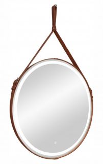 Зеркало с подсветкой Continent Millenium Brown ЗЛП836 на ремне 65см коричневый