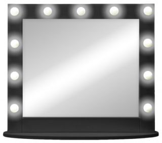 Зеркало гримёрное Continent ЗГП43 настольное 80см чёрный