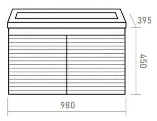 Подвесная тумба под раковину Brevita Catania CAT-01100-074П 100см белый