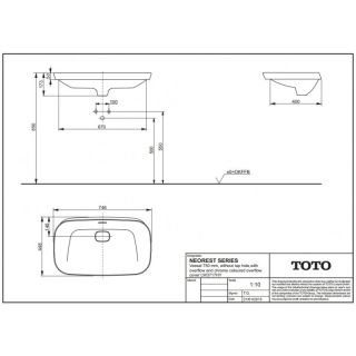 Раковина Toto Neorest LW3717HY#XW белая