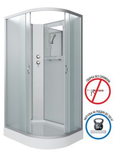 Душевая кабина Niagara NG-3312-14LBK 120x80см серебро/матовое