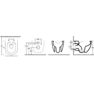 Подвесной унитаз Isvea Infinity 10NFS1005I-2L безободковый с функцией биде белый матовый